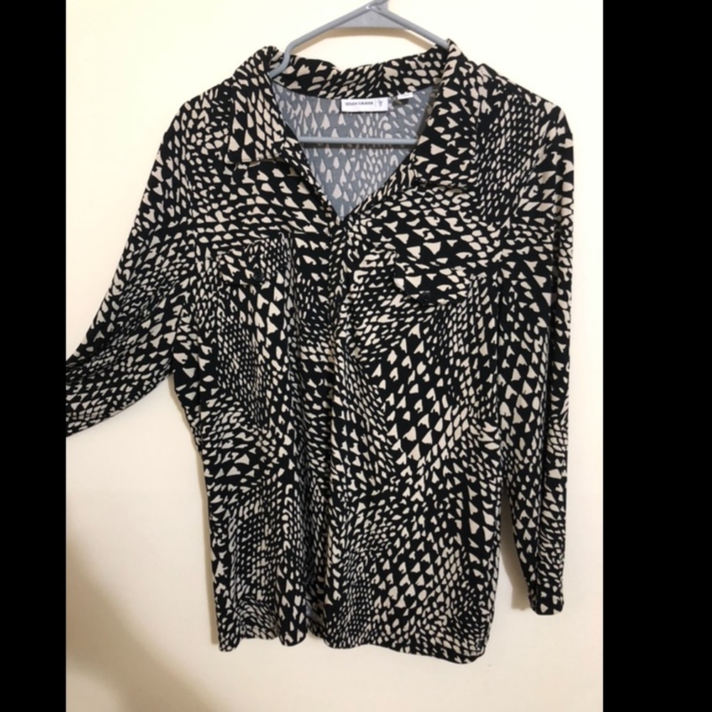 Susan graver printed blouse